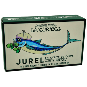 Jurel en aceite de oliva, ajo y perejil de La Curiosa - Cova do Xacio